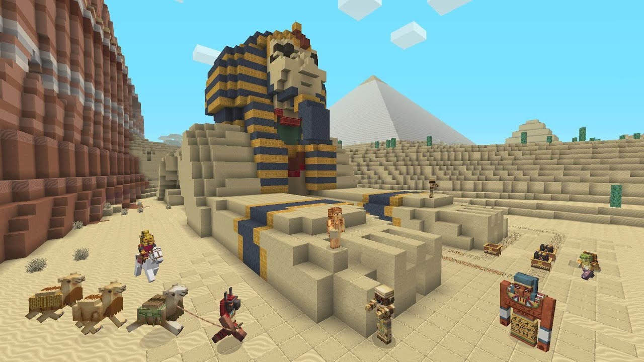 Minecraft Creative. the world of Egyptian mythology. Play Station 4 PRO. Майнкрафт Египет.