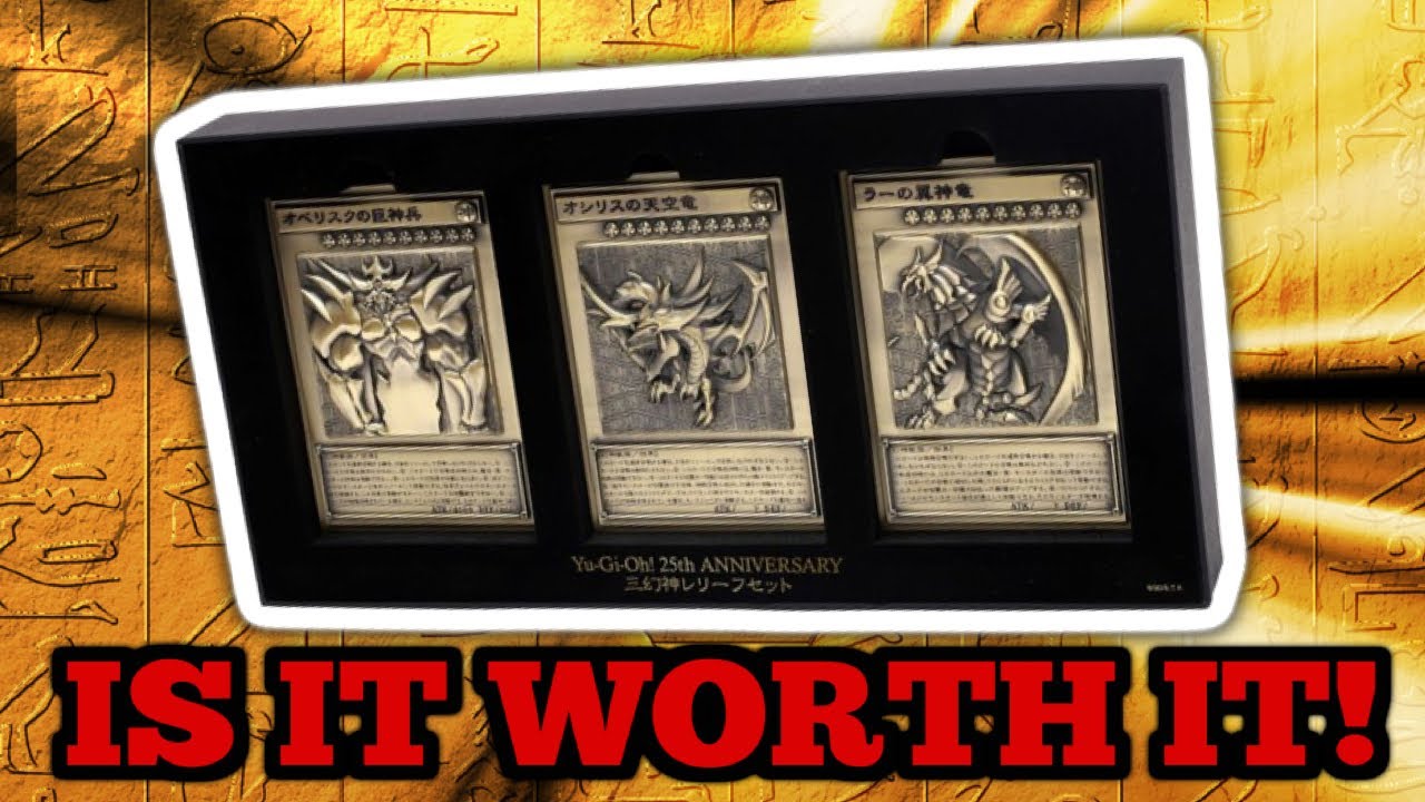 YU-GI-OH! 25TH ANNIVERSARY EGYPTIAN GOD CARD RELIEF SET STONE TABLETS IS IT WORTH IT